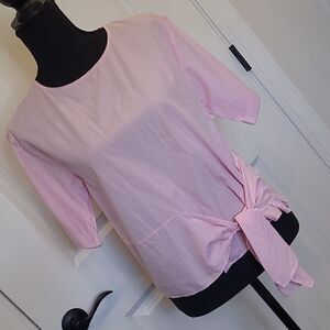 Banana republic sz XS pink check 100 cotton top